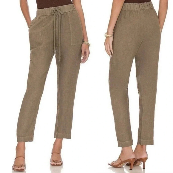 Enzo Costa Easy Pants French Linen Lightweight Summer Women’s size 3 Medium - Picture 1 of 16